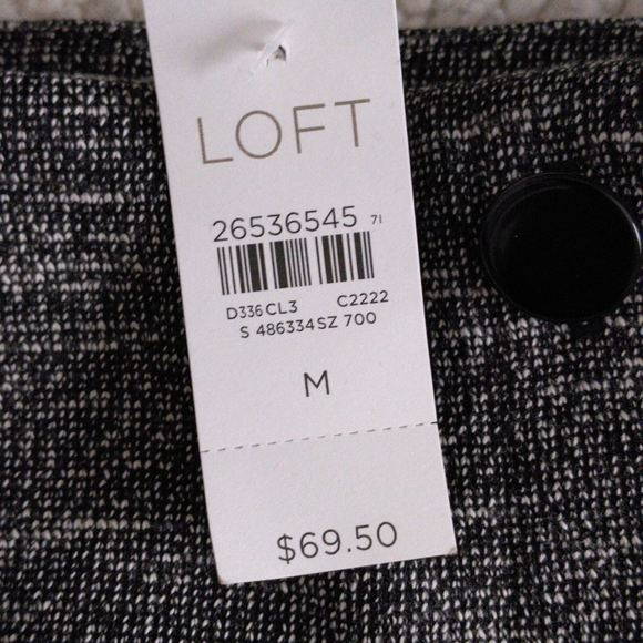NWT Loft Medium Button Down Grey Pencil Skirt - Picture 5 of 12